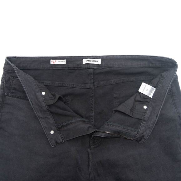 Vigoss Black High Rise Twisted Split Leg Jeans Size 22 - Picture 5 of 13